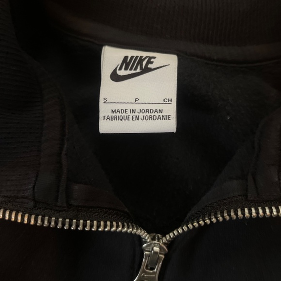 Women’s Nike Sportswear Phoenix Fleece Black Half Zip Cropped Pullover - Picture 7 of 8